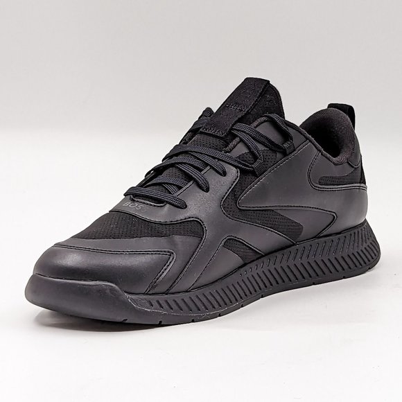 BOSS Men Panelle low-top Black Leather Athletic Lace up sneakers sz 11US EUR 44 - Picture 11 of 11